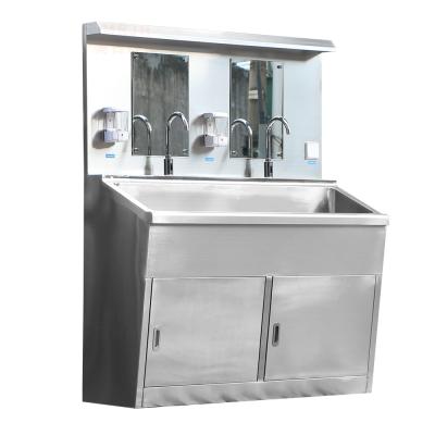 China Customizable Double-Person Hand Wash Sink in 304 Stainless Steel for Cleaning and Disinfection for sale