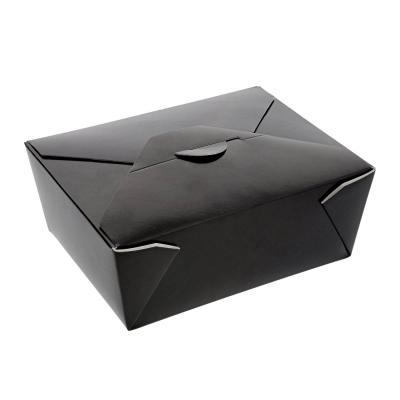 China #2 Custom Printing Kraft Folded Takeout box Fast Food Packaging Paper Box Takeway Food Box for sale