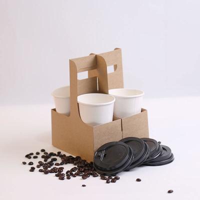 Китай Disposable take away paper pulp cup holder cup carrier for coffee cup продается