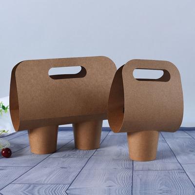 Китай Biodegradable 2 Cup 4 Cup Disposable Coffee Paper Holder Tray Portable Takeout Coffee Paper Cup Carrier продается