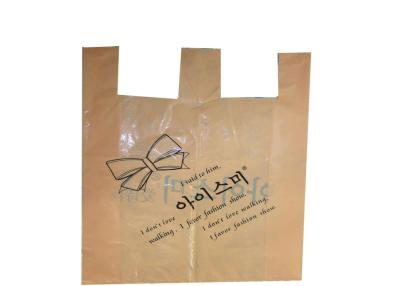 China Square Bottom Polythene Plastic Shopping Bags with Loop Handle Recyclable for sale