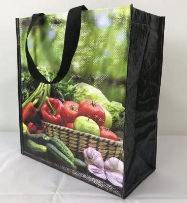 중국 Foldable Recyclable Plastic Printed Tote Carry Handle Plastic Shopping Bag 판매용