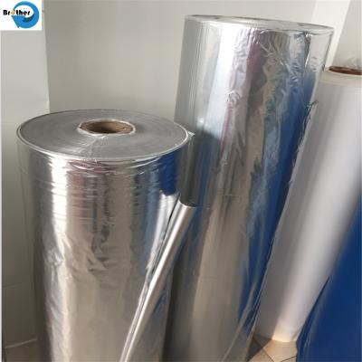 China SGS Heat Resistant Membrane Ducting Aluminum Pet Film VMPET Laminate PE Aluminum Foil for Ventilation Flexible Exhaust zu verkaufen