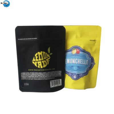 China Custom Black Laminated Pouch Coffee Tea Snack Fruit Tobacco Flexible Plastic Packaging Bag Te koop