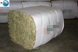 中国 155GSM Gravure Printing Hay Bale Sleeves Polypropylene Woven Rolls Custom Length 販売のため