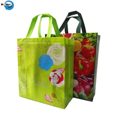 China Custom Branded Printed Shopping Handled Tote Reusable Foldable Anti-Dusty Garment Polyester Spunbond Fabric en venta