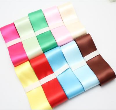 China 245 Viable Colors 1.5 Inch Double Faced Satin Ribbons for sale