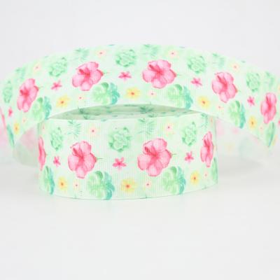 China 1 inch viable custom printing grosgrain ribbon for sale