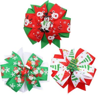 China European and American Style New Arrival Christmas Day Children's Hair Clip Accessories Hair Bows Hairpin for sale