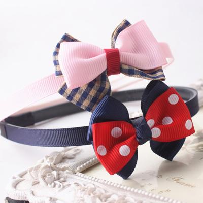 China European and American fashion cute hair style child quality bow ribbon baby accessory headband for girl for sale