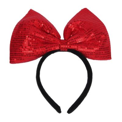 China Princess Party Bow Headband Big Bling Bling Cosplay Girls Headband for sale