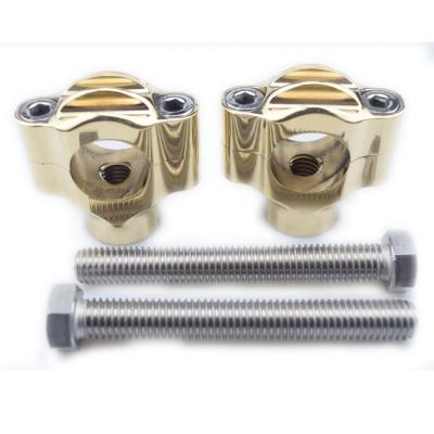 China Brass Handlebar Riser Bar Grip Motorcycle CNC Harley Cafe Racer Custom Motorcycle Harley Cafe Racer Custom Motorcycle Brass Handlebar Risers 1