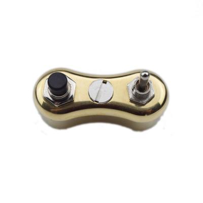 China Motorcycle Custom Brass Switch ON-OFF-ON Switch Momentary Handlebar Switch Handlebar Button Te koop