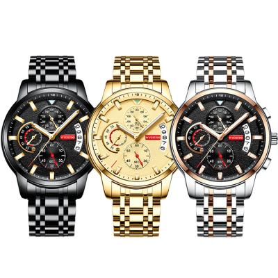 China Custom Logo Wristwatches Men Wristwatches 2021 OEM Stainless Steel Logo Herren Armbanduhr Male Relogio Masculino Chronograph WYGICOO for sale