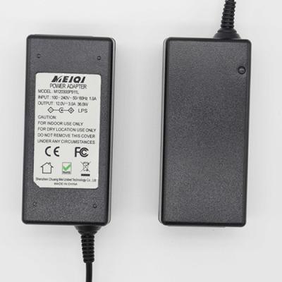 China LED Light Factory Wholesale 12V 3A 36W Interchangeable AC DC Power Adapters Power 12v Adapter for sale