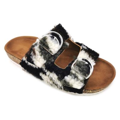 China Keep Warm Women's Handmade Slipper Fur Shoes Summer Slide Sandal Fluffy Fur Slippers for sale