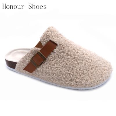 China Slippers Closed Toe New Design Slippers China Factory Soft Leather Wrap Shoes Cork Key Sandals for sale