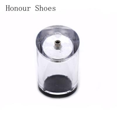 China PVC the latest ABS, transparent heel high heel unique crystal accessories for sale