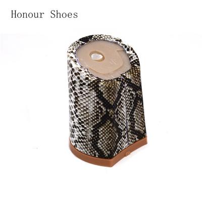 China ABS 2019 Fashion Summer Fancy Snake Pattern PU Heel Package Black And White Sandals And Slippers for sale