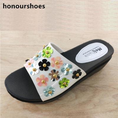 China 2018China Wholesale Women's Slide PVC Flat Sandals for sale