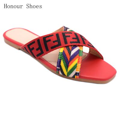 China 2019 New South African High Quality Vintage Ladies Durable Flat Slippers for sale