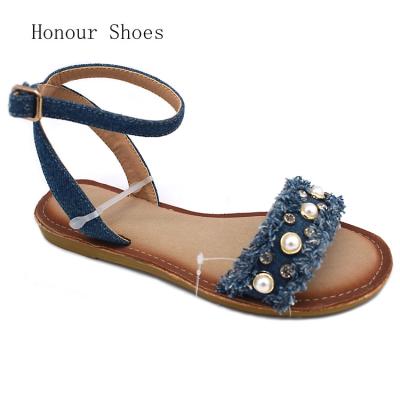 China 2018 High Quality Comfortable Flat TPR Fashion Summer Sandals Women for sale