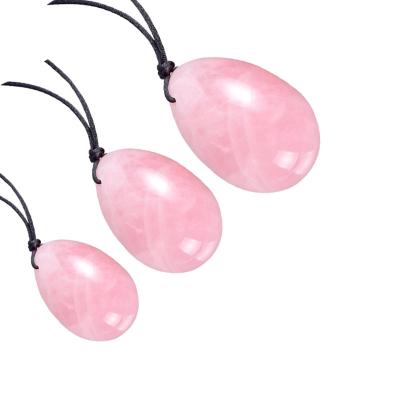 China China Big Rose Quartz Carnelian Yoni Stone Eggs Love Yoni Eggs For Kegel Exercises To Gain Better Bladder Control for sale