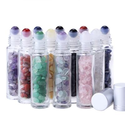 China Natural Gem Roll-On Bottle Perfume Split Oil Hand Held 10ml Jade Roll-On Bottle Thickened Essential Oil Roll-On Roll-On Sheath Massage Stick for sale