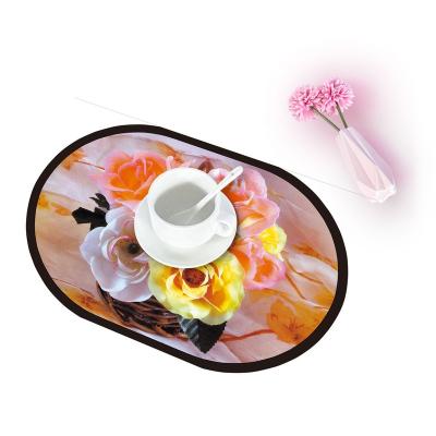 China Waterproof Custom Full Color Printing Plastic PP Set Mat , Table Eat Mat for sale