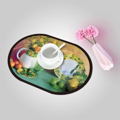 China Waterproof Custom Printed PVC Plastic Table Mat Pp Anti-Slip Square Mat for sale