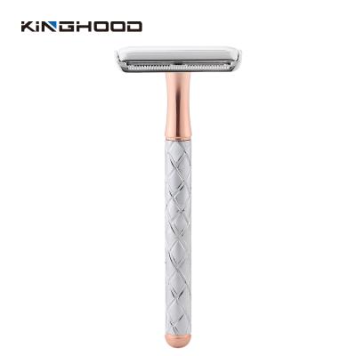 China Double Edge Removable Manual Reusable Rasierer Scheermes Beard Shaving Metal Facial Razor for sale