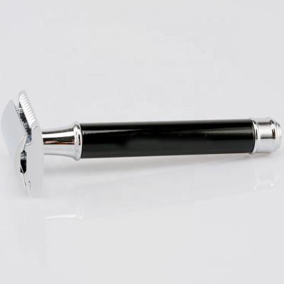 China Single Blade Black Handle Resin Customized Baber Razor Safety Razor for sale