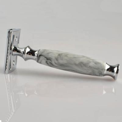 China Marbling Metal Barber Straight Double Edge Blades Order Fulfilling Blade Resin Handle New Classic Twin Laser Custom Design Shaving Rafety Razor for sale