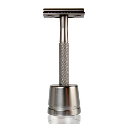 China Luxury Custom German Blade Steel Double Edge Removable Shaving Blade Safety Razor for sale