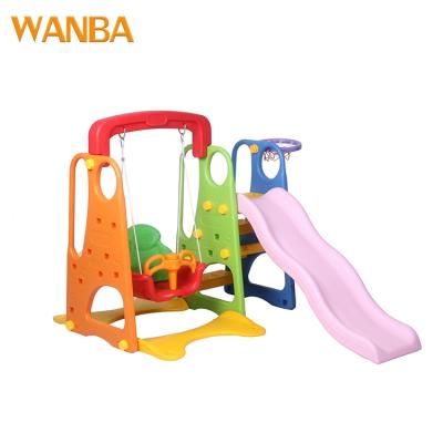 China Eco-friendly Customized Plastic Slide And Indoor Play 1 Swing Set Swings For Kids Slide Plastic for sale