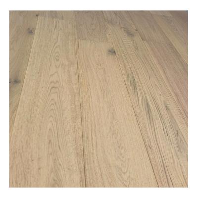 China Modern Smoked UV Lacquer Oak Flooring Hotel Office Timber Residential Hardwood Shunyang 20563 Finish Indoor Flooring for sale