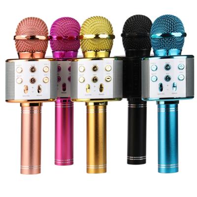 China WS858 Handheld Wireless Microphone Karaoke Microphone KTV Professional Portable Speaker MIC for Kids Gifts for sale