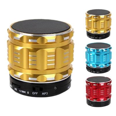 China Mini Speaker Portable Wireless Stereo Metal Steel Subwoofer Speaker Music Player with MIC FM Radio TF Card Slot for sale