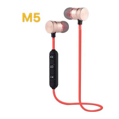 China Waterproof 5.0 Earphone Sports Magnetic Wireless Headphones Magnetic Wireless Headset Metal Stereo Earbuds 5.0 With Mic For All Phones for sale