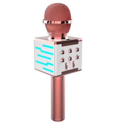 China Handheld Microphone Mic Music Player KTV Karaoke Microphone Handheld Wireless Speaker Microphone With BT Speaker MIC Support TFUS for sale