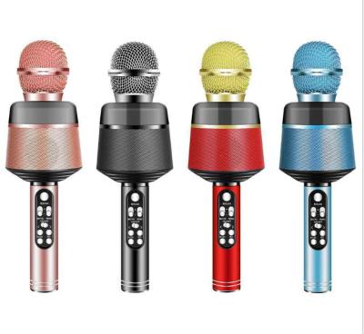 China Handheld Microphone Mic Music Player Singing Recorder KTV Karaoke Microphone Handheld Microphone Wireless Speaker for sale