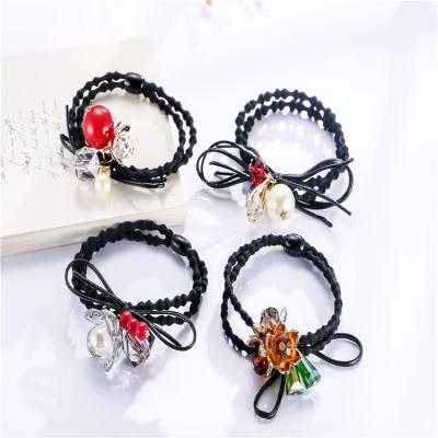 China It feels delicate and does not hurt your hair Korean cute baby CHUHE gift sets pearl bow elastic hair ties set of hair rings elastic band for sale