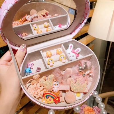 China 26 Sets Exquisite Decorative Hairpin Head Rope Gift Set Princess Headdress Children Hairpin Ring Decorative Hairpin Head Rope Gi for sale