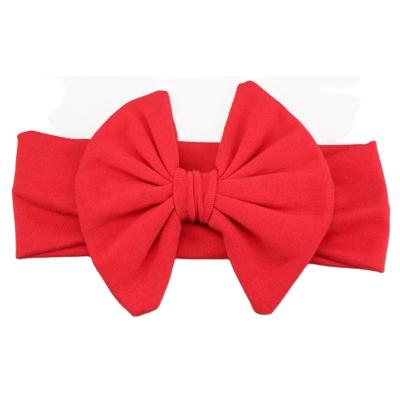 China Fashionable CHUHE 11 colors girl headbands cotton tops baby knitted headband baby bow headband for sale