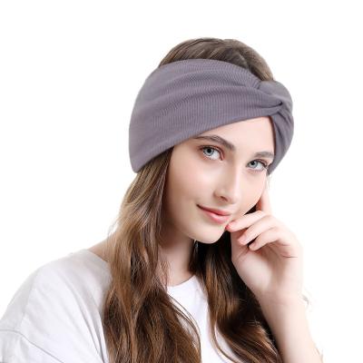 China Material is factory direct sales smooth ladies sports headband cross knit yoga headband fashion headband for sale