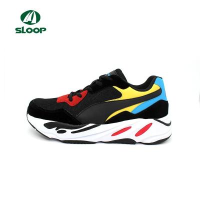 China New Arrival Men's Black Shoes Sports Sneaker Shoes Running Shoes Suede Lace Up Material for sale