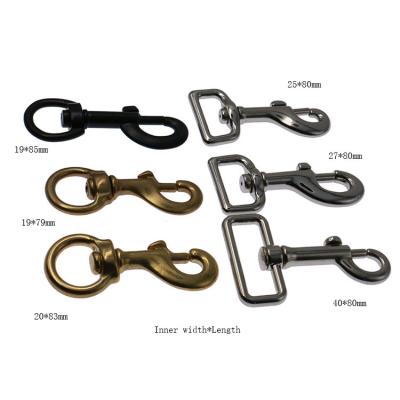 China Metal Dog Leash Collar Chain Durable Zinc Alloy Rotating Lobster Claw Eye Solid Swivel Trigger Brass Bull Bolt Snap Hook For Dog Leashes for sale