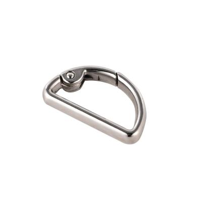 China New Durable D Shape Special Detachable D Ring Util Spring Metal Snap D Clip Hooks Clip Buckle for sale