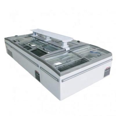 China Commercial Combo Type Supermarket Frozen Food Chest Island Freezer Single-Temperature Display for sale