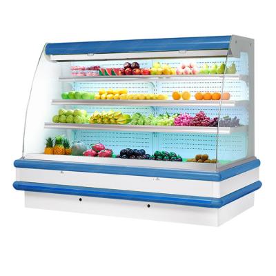 China Single-temperature Green&Health High Quality Supermarket Open Multi Deck Fruit Vegetable Fridge for sale